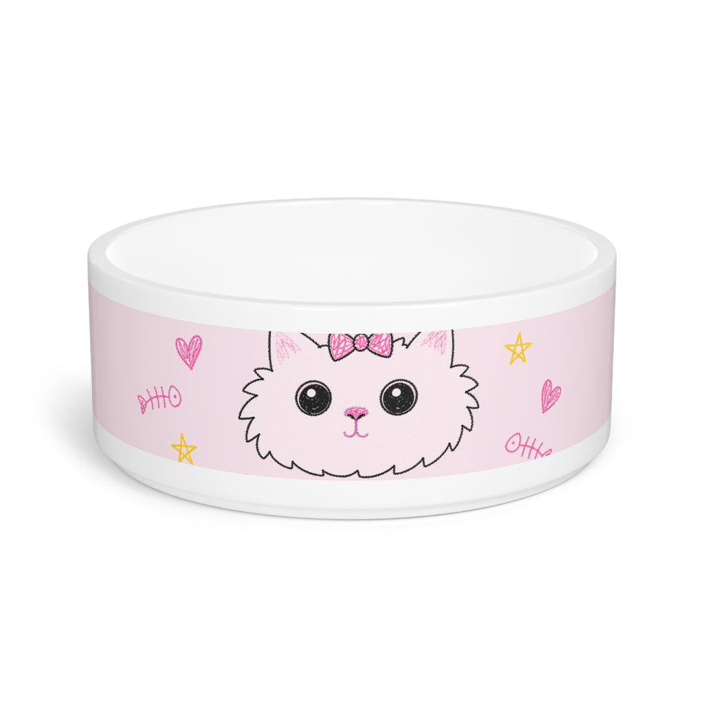 MEOWU'S BOWL — Badly Drawn Cat Pet Bowl product mockup view 1