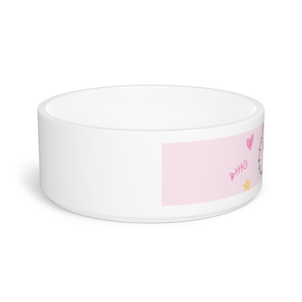 MEOWU'S BOWL — Badly Drawn Cat Pet Bowl product mockup view 2