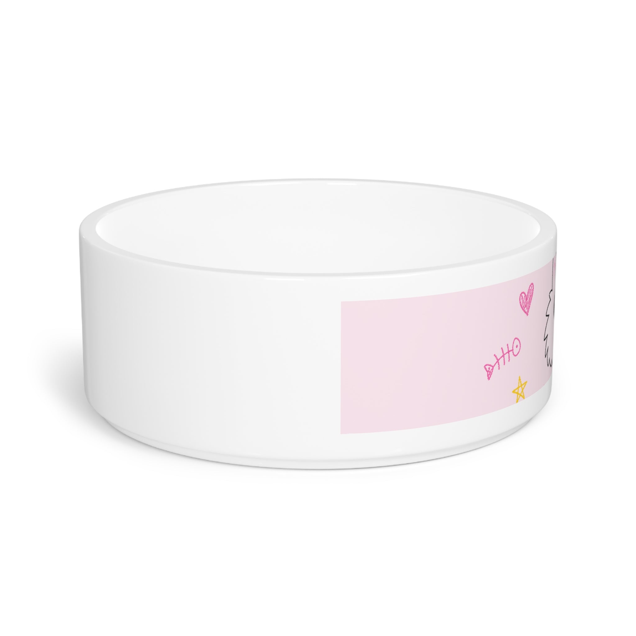 MEOWU'S BOWL — Badly Drawn Cat Pet Bowl product mockup view 2