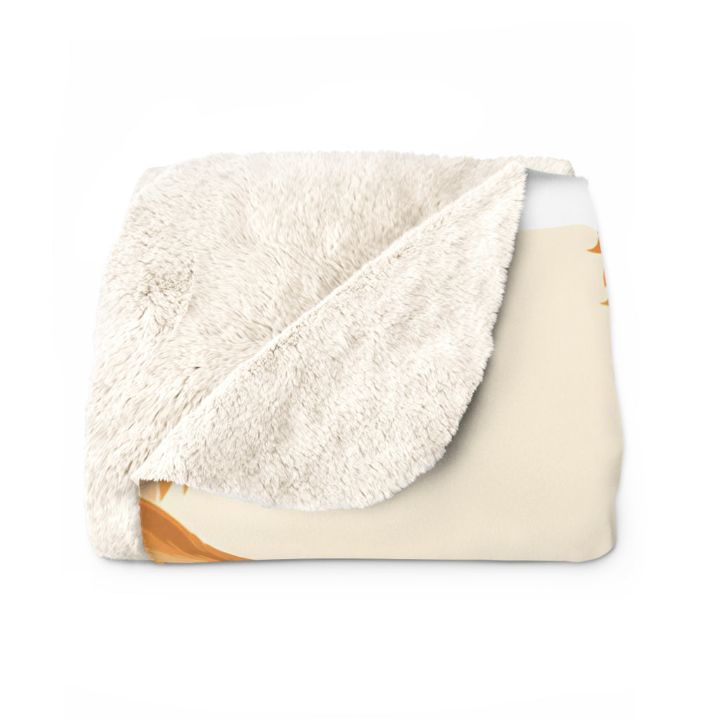 Corgi Face Sherpa Fleece Blanket