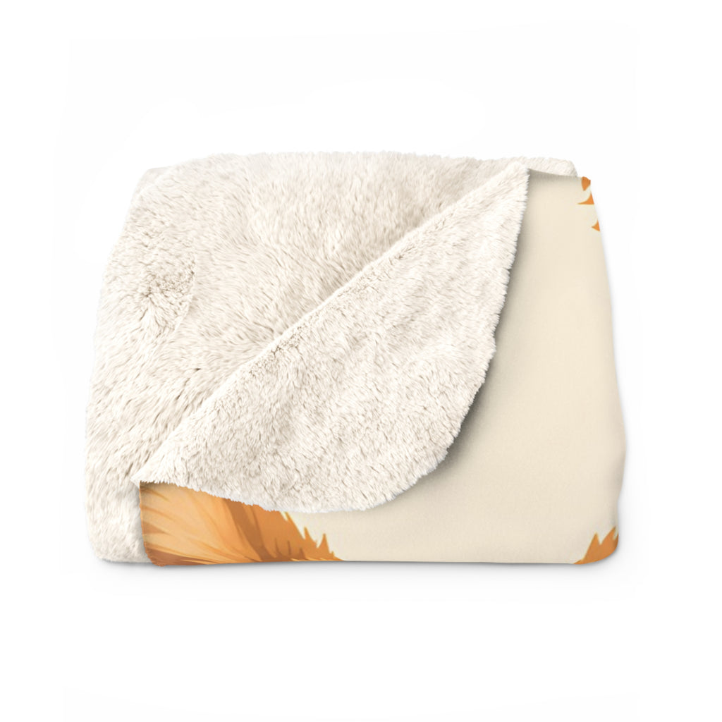 Corgi Face Sherpa Fleece Blanket