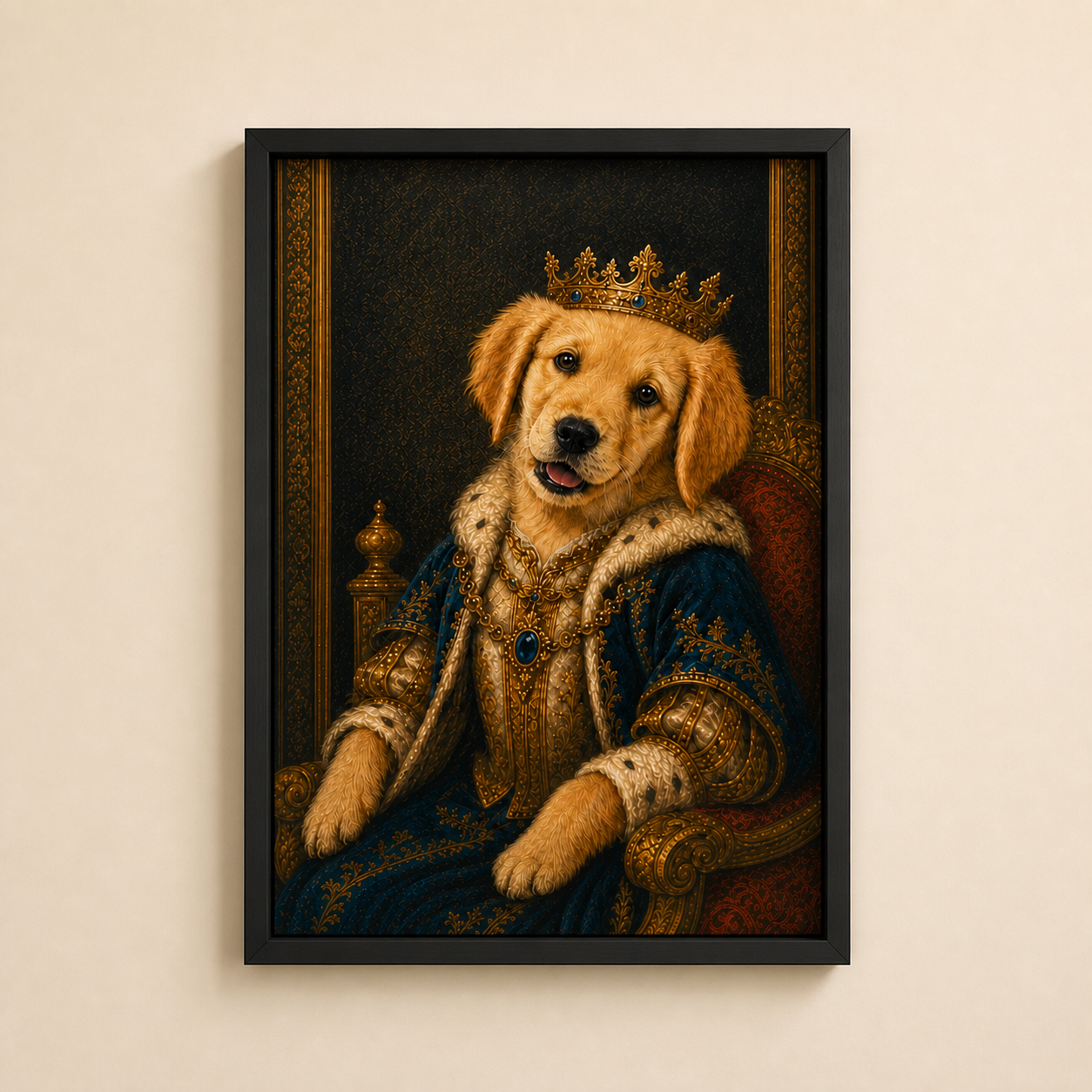 PAWSONALITY_STYLE_PRODUCT_PREVIEW_V1 | Royal Regal Portrait | Framed Print