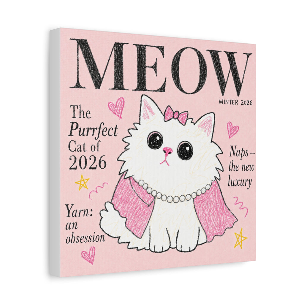 MEOW — The Purrfect Cat of 2026 | Meowu Canvas product mockup view 4