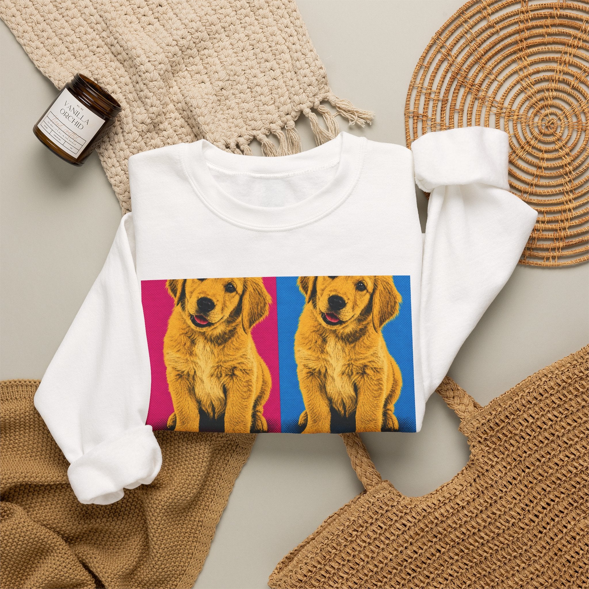 Custom Pet Portrait — Crewneck Sweatshirt
