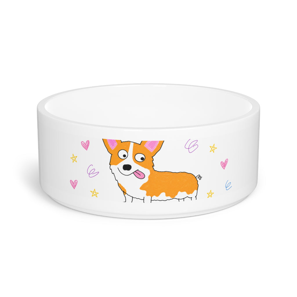 BUDDY'S BOWL — Badly Drawn Corgi Pet Bowl product mockup view 1