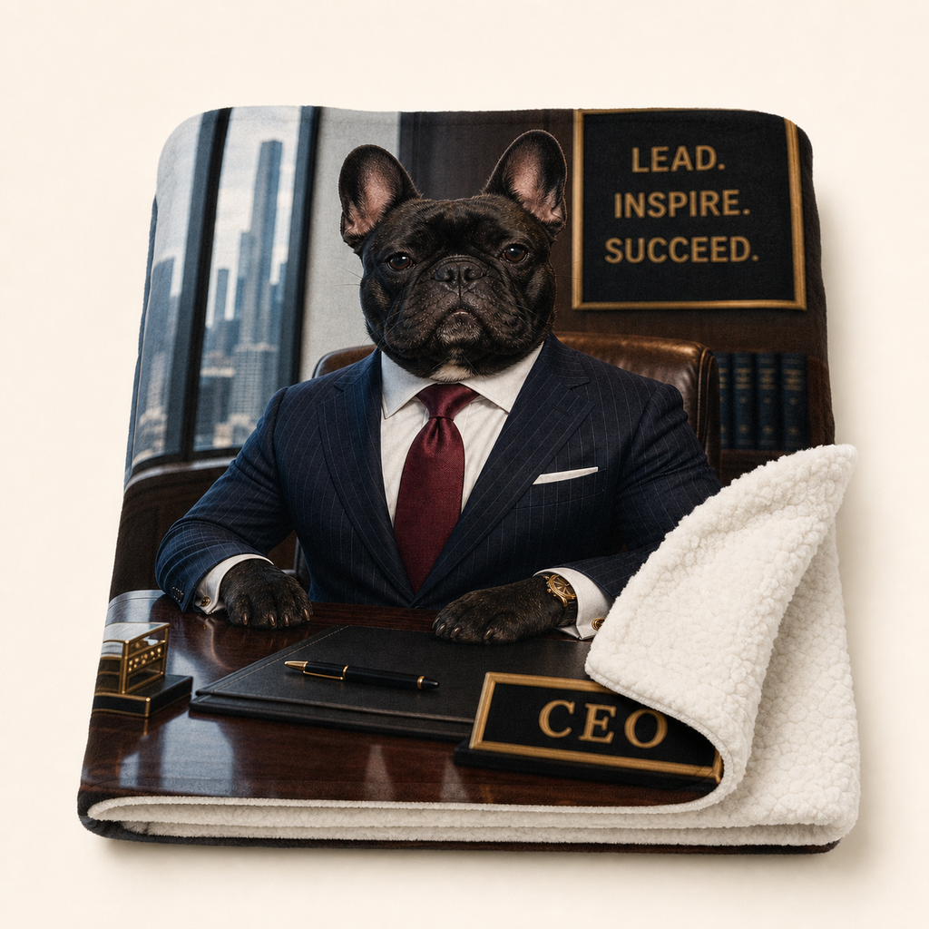PAWSONALITY_STYLE_PRODUCT_PREVIEW_V1 | CEO Boss | Sherpa Fleece Blanket