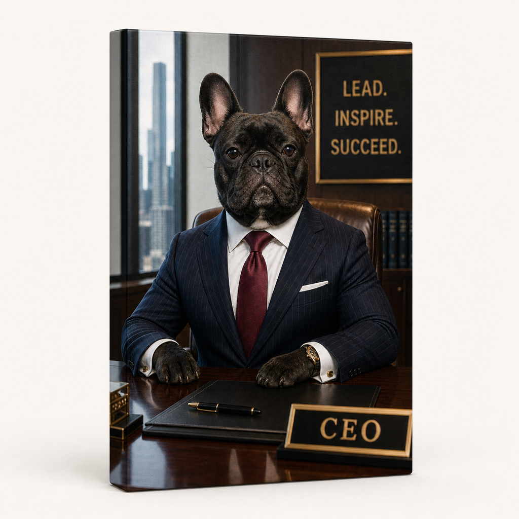 PAWSONALITY_STYLE_PRODUCT_PREVIEW_V1 | CEO Boss | Premium Canvas Print