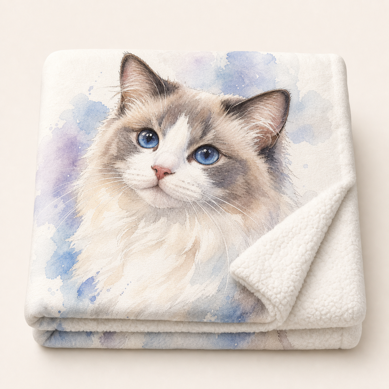 PAWSONALITY_STYLE_PRODUCT_PREVIEW_V1 | Watercolor | Sherpa Fleece Blanket