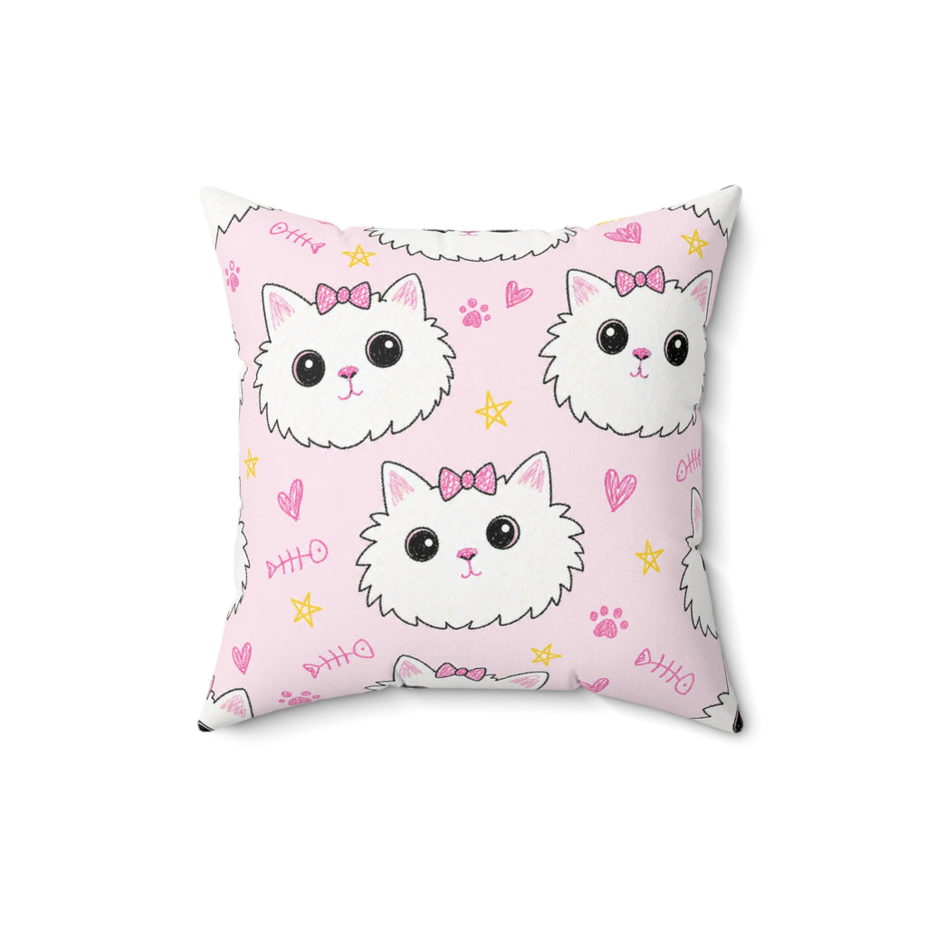 MEOWU'S PILLOW — Badly Drawn Cat Throw Pillow product mockup view 6