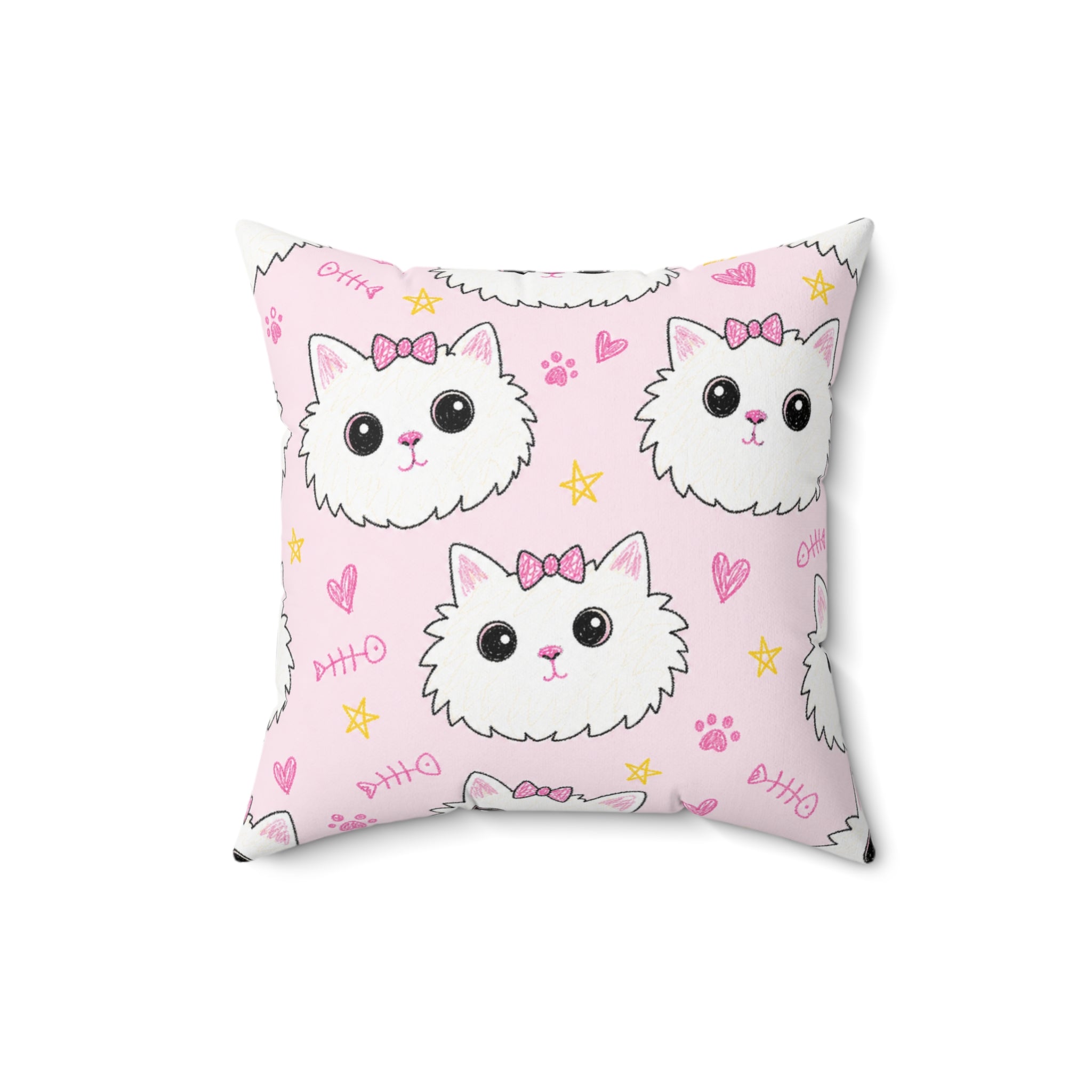 MEOWU'S PILLOW — Badly Drawn Cat Throw Pillow product mockup view 6
