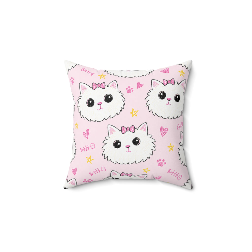 MEOWU'S PILLOW — Badly Drawn Cat Throw Pillow product mockup view 4
