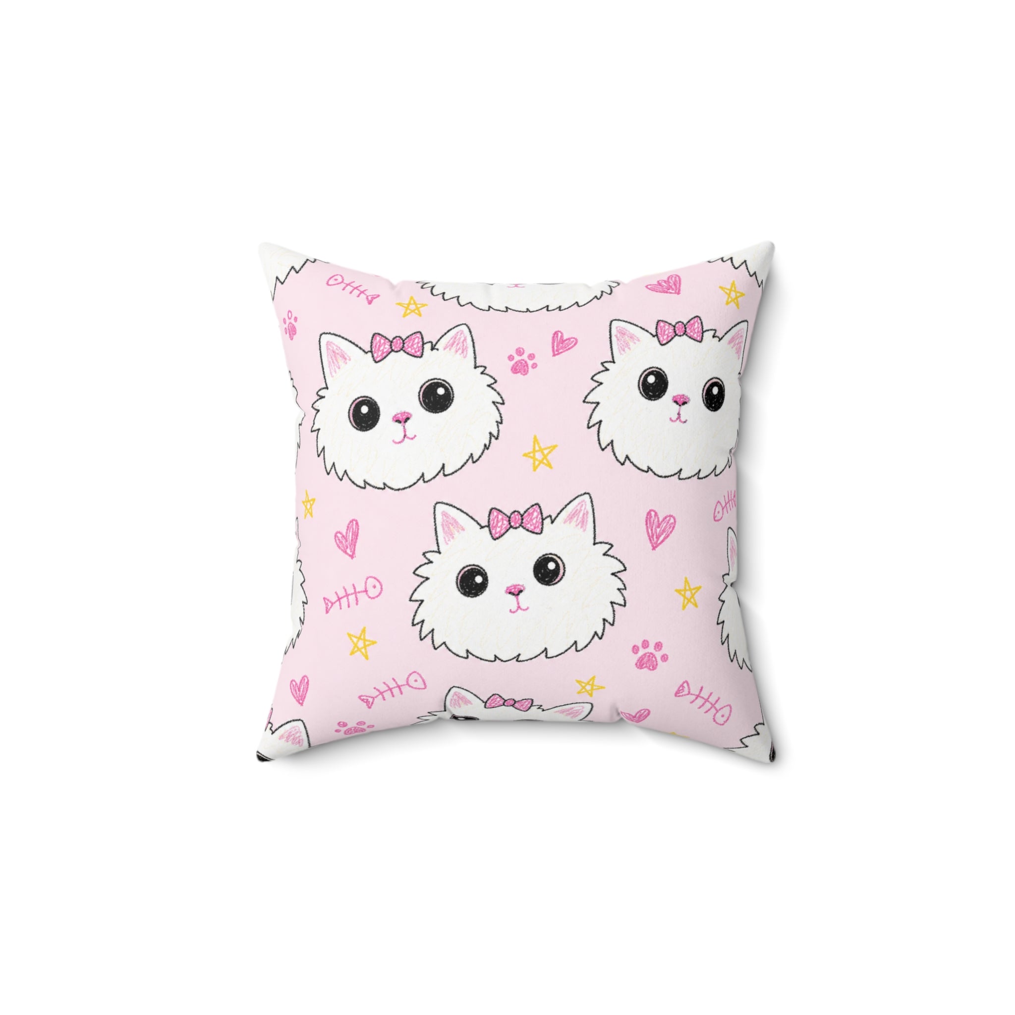 MEOWU'S PILLOW — Badly Drawn Cat Throw Pillow product mockup view 4