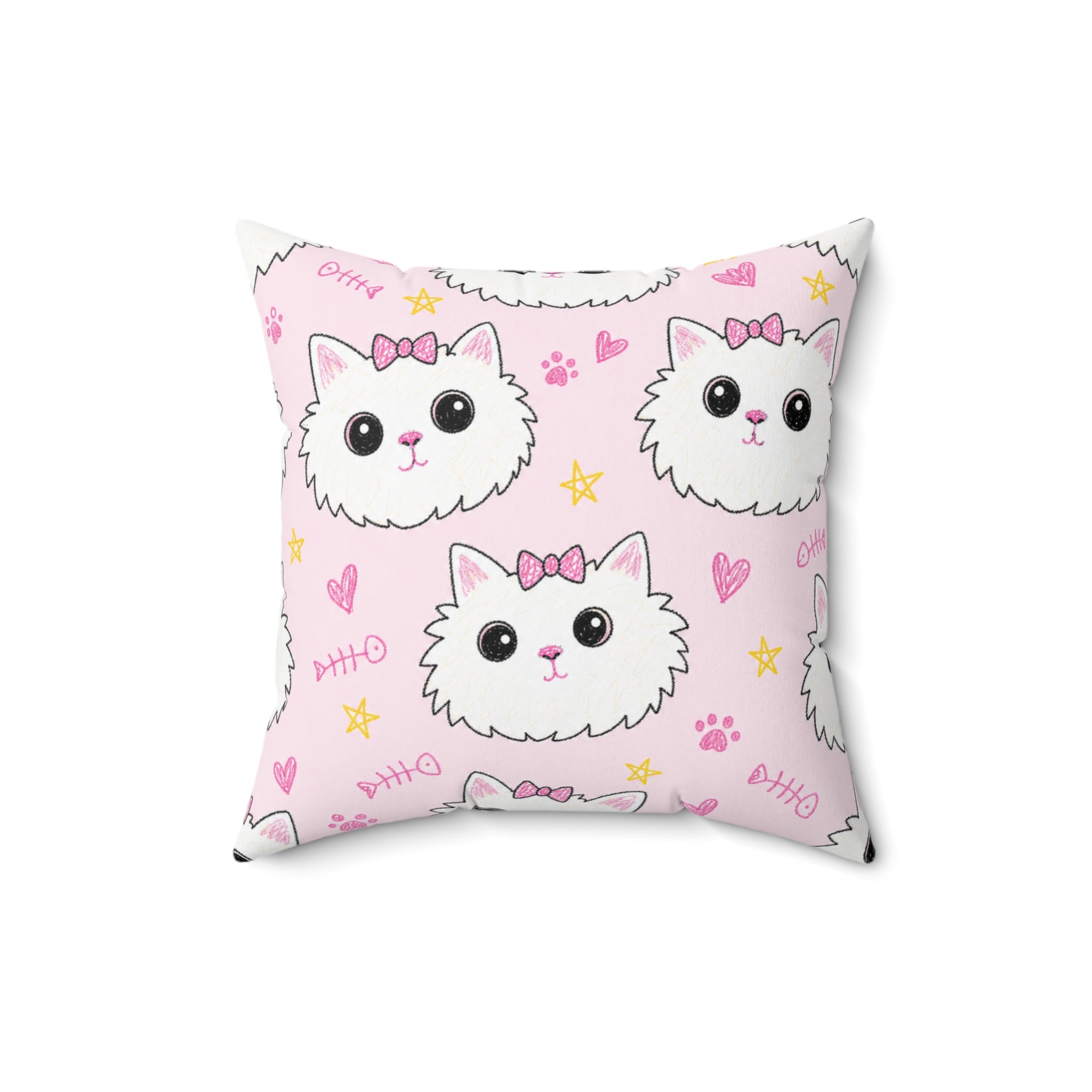 MEOWU'S PILLOW — Badly Drawn Cat Throw Pillow product mockup view 2