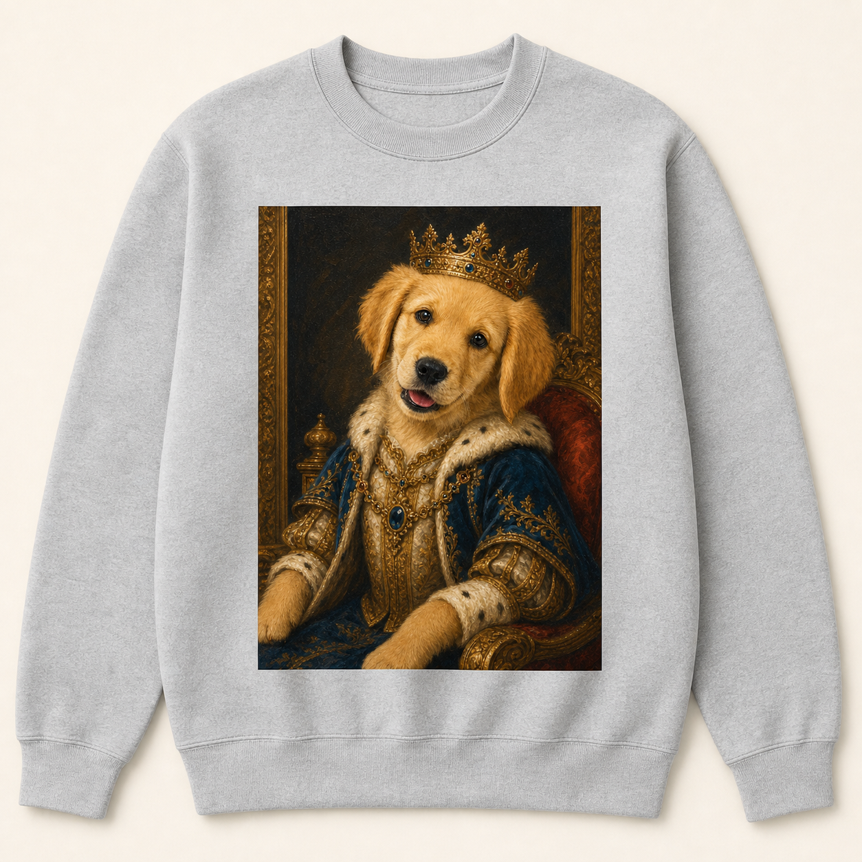 PAWSONALITY_STYLE_PRODUCT_PREVIEW_V1 | Royal Regal Portrait | Crewneck Sweatshirt
