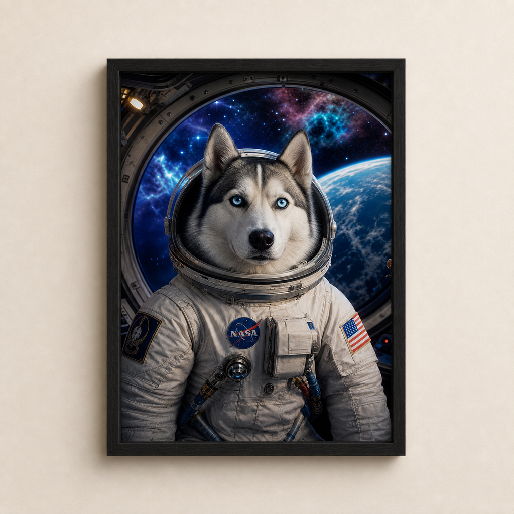 PAWSONALITY_STYLE_PRODUCT_PREVIEW_V1 | Astronaut | Framed Print