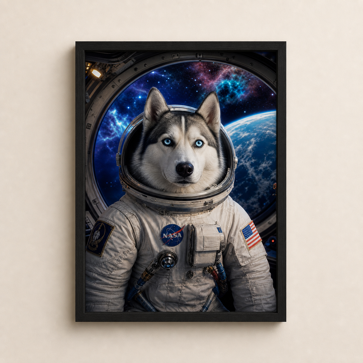 PAWSONALITY_STYLE_PRODUCT_PREVIEW_V1 | Astronaut | Framed Print