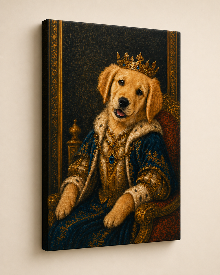 Custom Pet Portrait — Premium Canvas Print