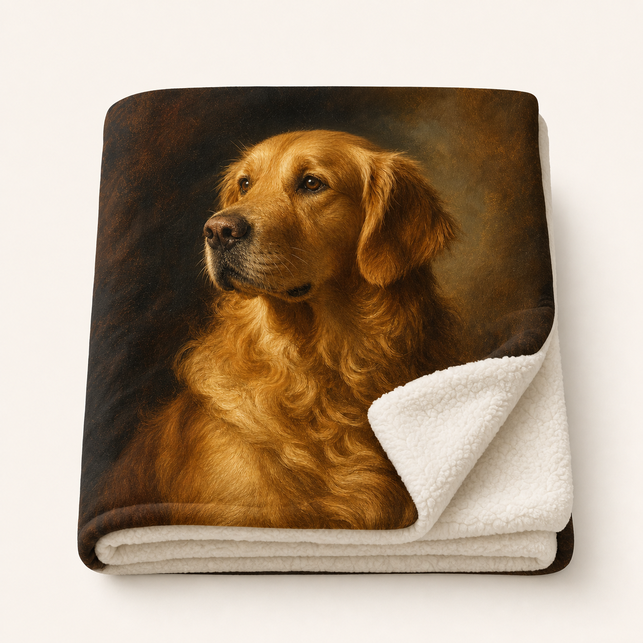 PAWSONALITY_STYLE_PRODUCT_PREVIEW_V1 | Renaissance Oil Painting | Sherpa Fleece Blanket