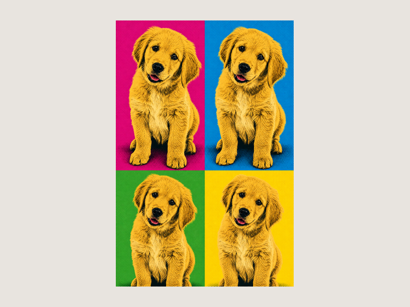 Jigsaw Puzzle mockup - Pop Art pet portrait