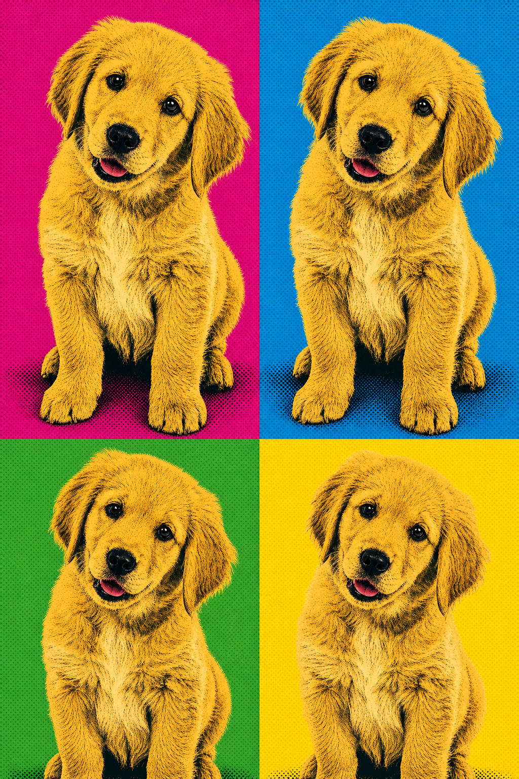 Custom pet portrait - Pop Art style on Jigsaw Puzzle