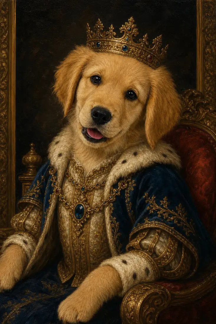 Buddy transformed into a Royal portrait