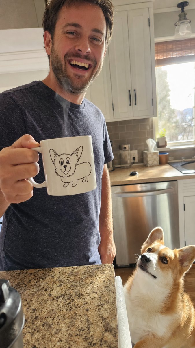 Illustrative example of the Badly Drawn Corgi Mug